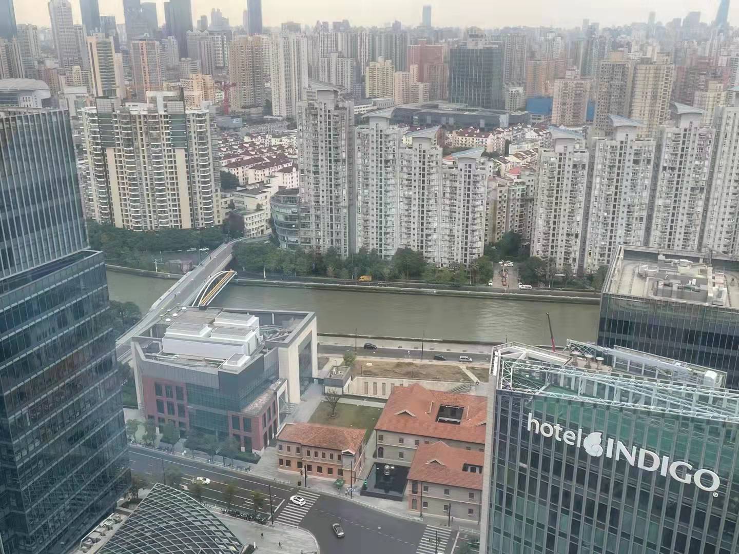 静安区汉中路宝矿洲际中心高区看苏州河景观(图4)