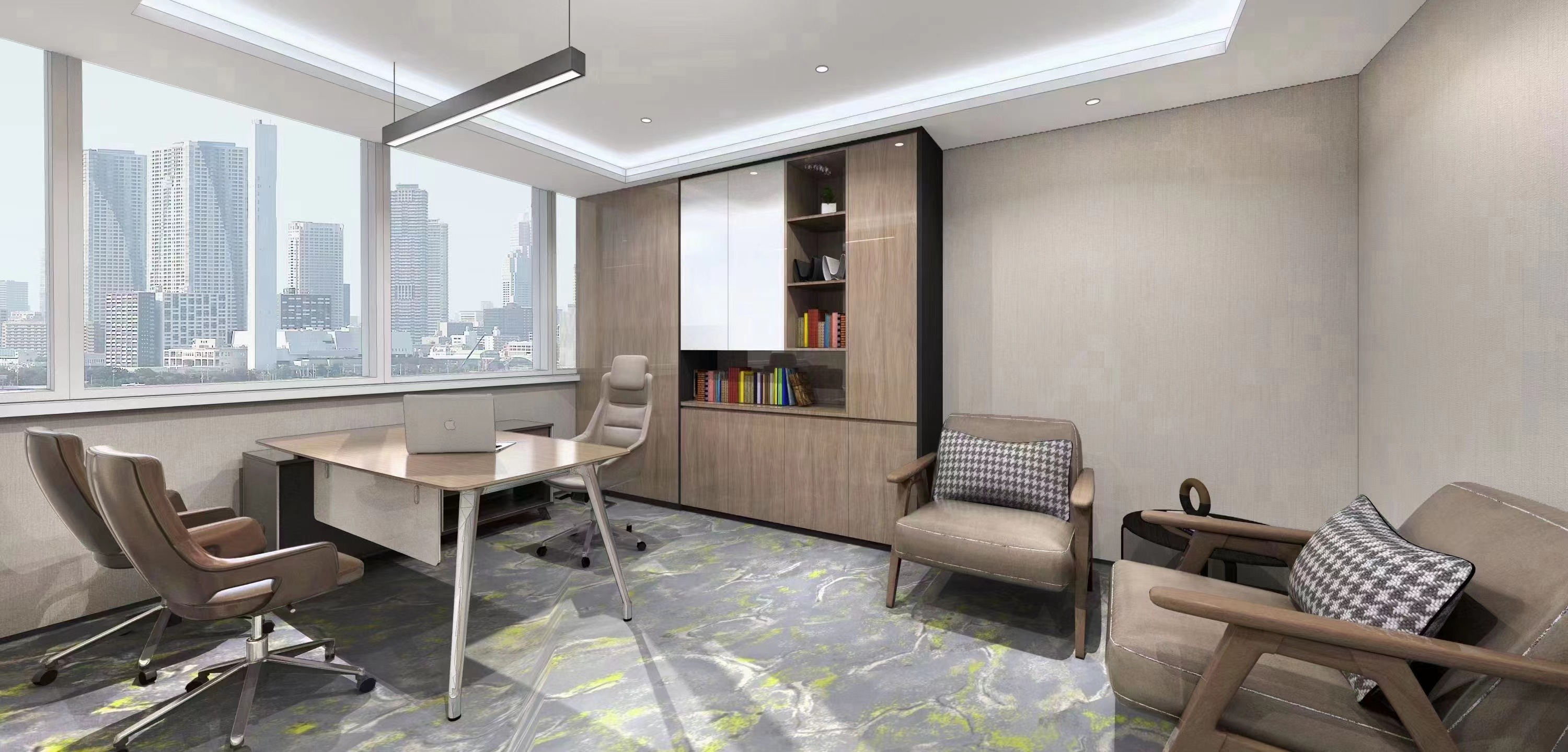 浦东南路国家开发银行大厦230平精装修带家具拎包入住正对电梯厅(图2)