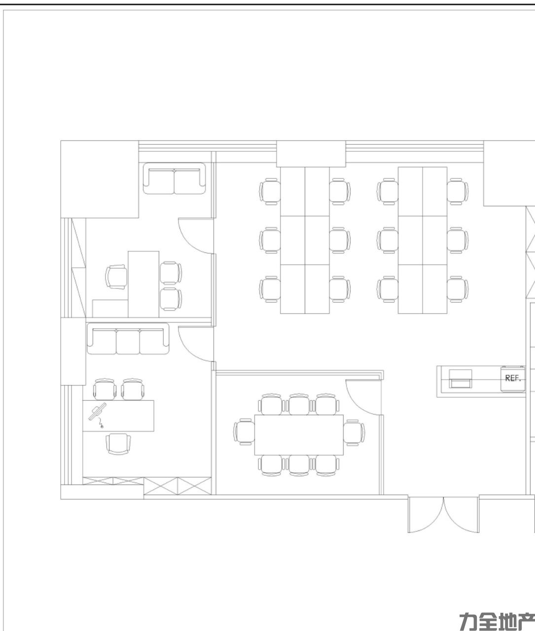 娄山关路远东国际广场精装修配家具办公室出租(图3)