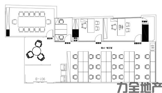 徐家汇国际大厦263平精装修带家具办公室出租(图3)